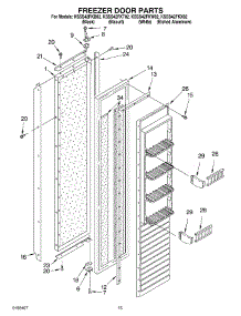 10 - Freezer Door Parts parts for Kitchenaid Refrigerator KSSS42FKW02 from AppliancePartsPros.com