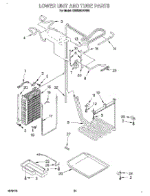 14 - Lower Unit And Tube parts for Kitchenaid Refrigerator KSSS36DAW05 from AppliancePartsPros.com