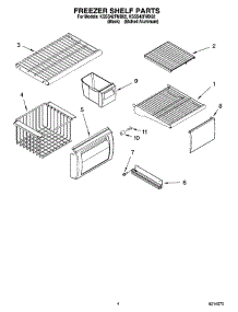 03 - Freezer Shelf Parts parts for Kitchenaid Refrigerator KSSS42FMB02 from AppliancePartsPros.com