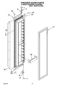 10 - Freezer Door Parts parts for Kitchenaid Refrigerator KSSS42FMB02 from AppliancePartsPros.com
