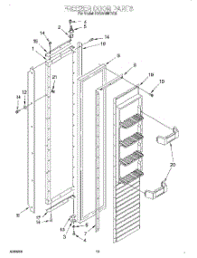 11 - Freezer Door parts for Kitchenaid Refrigerator KSSS48MDX05 from AppliancePartsPros.com