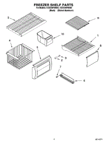 03 - Freezer Shelf Parts parts for Kitchenaid Refrigerator KSSS36FMX02 from AppliancePartsPros.com