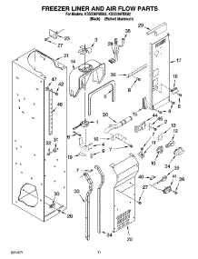 08 - Freezer Liner And Air Flow Parts parts for Kitchenaid Refrigerator KSSS36FMX02 from AppliancePartsPros.com