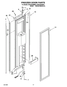 11 - Freezer Door Parts parts for Kitchenaid Refrigerator KSSO42QMB02 from AppliancePartsPros.com