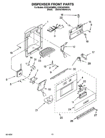 12 - Dispenser And Front Parts parts for Kitchenaid Refrigerator KSSO42QMB02 from AppliancePartsPros.com