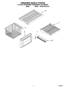 03 - Freezer Shelf Parts parts for Kitchenaid Refrigerator KSSS42QMB01 from AppliancePartsPros.com