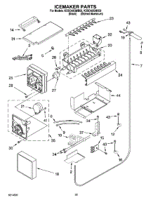 15 - Icemaker Parts parts for Kitchenaid Refrigerator KSSO42QMB02 from AppliancePartsPros.com
