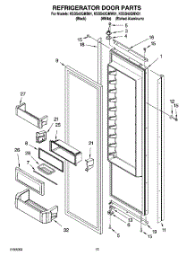 10 - Refrigerator Door Parts parts for Kitchenaid Refrigerator KSSS42QMB01 from AppliancePartsPros.com