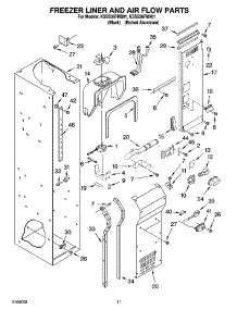 08 - Freezer Liner And Air Flow Parts parts for Kitchenaid Refrigerator KSSS36FMB01 from AppliancePartsPros.com