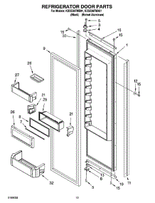 09 - Refrigerator Door Parts parts for Kitchenaid Refrigerator KSSS36FMB01 from AppliancePartsPros.com