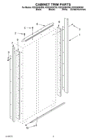 02 - Cabinet Trim parts for Kitchenaid Refrigerator KSSS36QKB00 from AppliancePartsPros.com