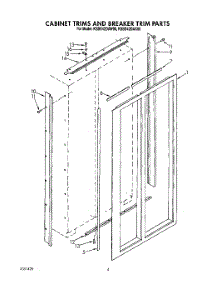 03 - Cabinet Trims And Breaker Trim parts for Kitchenaid Refrigerator KSSS42DAX00 from AppliancePartsPros.com