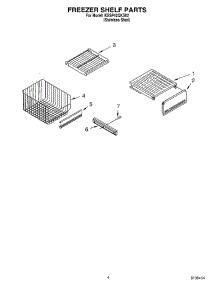 03 - Freezer Shelf Parts parts for Kitchenaid Refrigerator KSSP42QKS02 from AppliancePartsPros.com