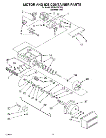 09 - Motor And Ice Container Parts parts for Kitchenaid Refrigerator KSSP42QKS02 from AppliancePartsPros.com