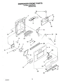 12 - Dispenser And Front Parts parts for Kitchenaid Refrigerator KSSP42QKS02 from AppliancePartsPros.com