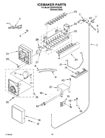 15 - Icemaker Parts parts for Kitchenaid Refrigerator KSSP42QKS02 from AppliancePartsPros.com