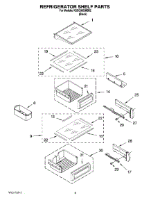 07 - Refrigerator Shelf Parts parts for Kitchenaid Refrigerator KSSO36QMB02 from AppliancePartsPros.com