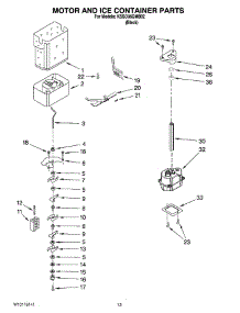 09 - Motor And Ice Container Parts parts for Kitchenaid Refrigerator KSSO36QMB02 from AppliancePartsPros.com
