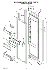 10 - Refrigerator Door Parts parts for Kitchenaid Refrigerator KSSO36QMB02 from AppliancePartsPros.com