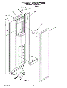 11 - Freezer Door Parts parts for Kitchenaid Refrigerator KSSO36QMB02 from AppliancePartsPros.com
