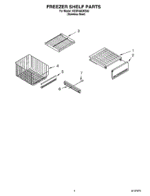 03 - Freezer Shelf parts for Kitchenaid Refrigerator KSSP48QKS00 from AppliancePartsPros.com