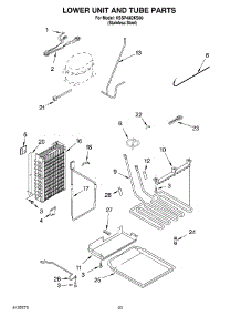 14 - Lower Unit And Tube parts for Kitchenaid Refrigerator KSSP48QKS00 from AppliancePartsPros.com