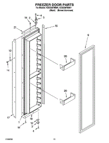 10 - Freezer Door Parts parts for Kitchenaid Refrigerator KSSS36FMX01 from AppliancePartsPros.com