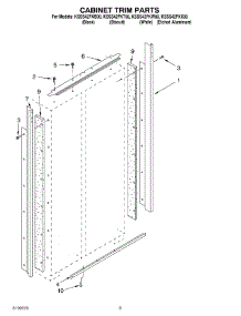 02 - Cabinet Trim parts for Kitchenaid Refrigerator KSSS42FKT00 from AppliancePartsPros.com