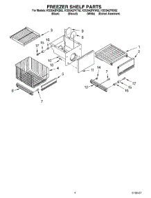 03 - Freezer Shelf Parts parts for Kitchenaid Refrigerator KSSS42FKB02 from AppliancePartsPros.com