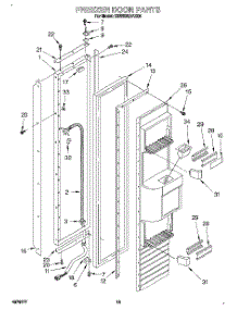 09 - Freezer Door parts for Kitchenaid Refrigerator KSSS36DAX05 from AppliancePartsPros.com