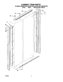 02 - Cabinet Trim parts for Kitchenaid Refrigerator KSSC36FJT00 from AppliancePartsPros.com