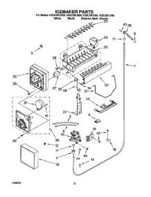 15 - Icemaker parts for Kitchenaid Refrigerator KSSC36FJT00 from AppliancePartsPros.com