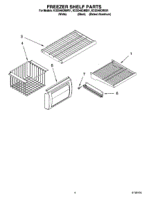 03 - Freezer Shelf Parts parts for Kitchenaid Refrigerator KSSS48QMX01 from AppliancePartsPros.com