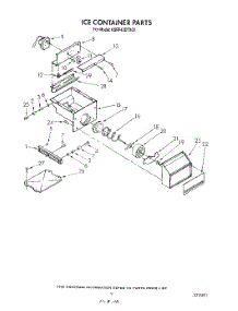 06 - Ice Container parts for Kitchenaid Refrigerator KSRF42DTX02 from AppliancePartsPros.com