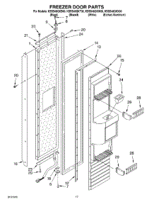 11 - Freezer Door parts for Kitchenaid Refrigerator KSSS48QKX00 from AppliancePartsPros.com