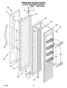 10 - Freezer Door Parts parts for Kitchenaid Refrigerator KSSC42FKB02 from AppliancePartsPros.com
