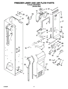 08 - Freezer Liner And Air Flow Parts parts for Kitchenaid Refrigerator KSSC36FMS01 from AppliancePartsPros.com