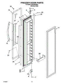 10 - Freezer Door Parts parts for Kitchenaid Refrigerator KSSC36FMS01 from AppliancePartsPros.com