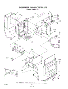 12 - Dispenser And Front parts for Kitchenaid Refrigerator KSRF42DTX02 from AppliancePartsPros.com