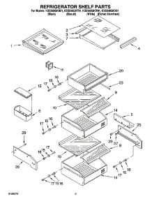 07 - Refrigerator Shelf Parts parts for Kitchenaid Refrigerator KSSS48QKW01 from AppliancePartsPros.com