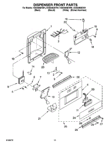 12 - Dispenser And Front Parts parts for Kitchenaid Refrigerator KSSS48QKW01 from AppliancePartsPros.com