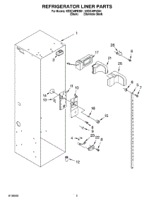 04 - Refrigerator Liner parts for Kitchenaid Refrigerator KSSC48FKB01 from AppliancePartsPros.com