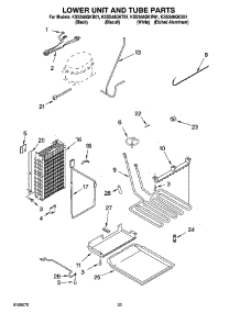 14 - Lower Unit And Tube Parts parts for Kitchenaid Refrigerator KSSS48QKW01 from AppliancePartsPros.com