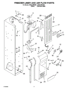 08 - Freezer Liner And Air Flow parts for Kitchenaid Refrigerator KSSC48FKB01 from AppliancePartsPros.com
