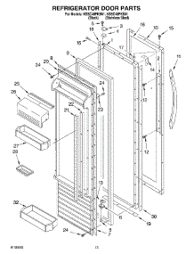 09 - Refrigerator Door parts for Kitchenaid Refrigerator KSSC48FKB01 from AppliancePartsPros.com