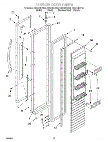 11 - Freezer Door parts for Kitchenaid Refrigerator KSSC48FJW00 from AppliancePartsPros.com