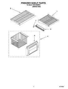 03 - Freezer Shelf Parts parts for Kitchenaid Refrigerator KSSC48QMS02 from AppliancePartsPros.com