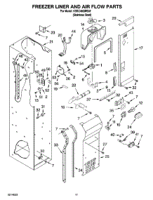 08 - Freezer Liner And Air Flow Parts parts for Kitchenaid Refrigerator KSSC48QMS02 from AppliancePartsPros.com