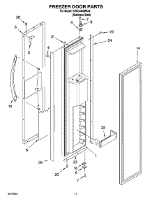 11 - Freezer Door Parts parts for Kitchenaid Refrigerator KSSC48QMS02 from AppliancePartsPros.com