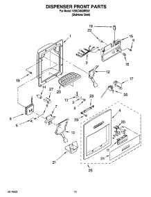 12 - Dispenser And Front Parts parts for Kitchenaid Refrigerator KSSC48QMS02 from AppliancePartsPros.com